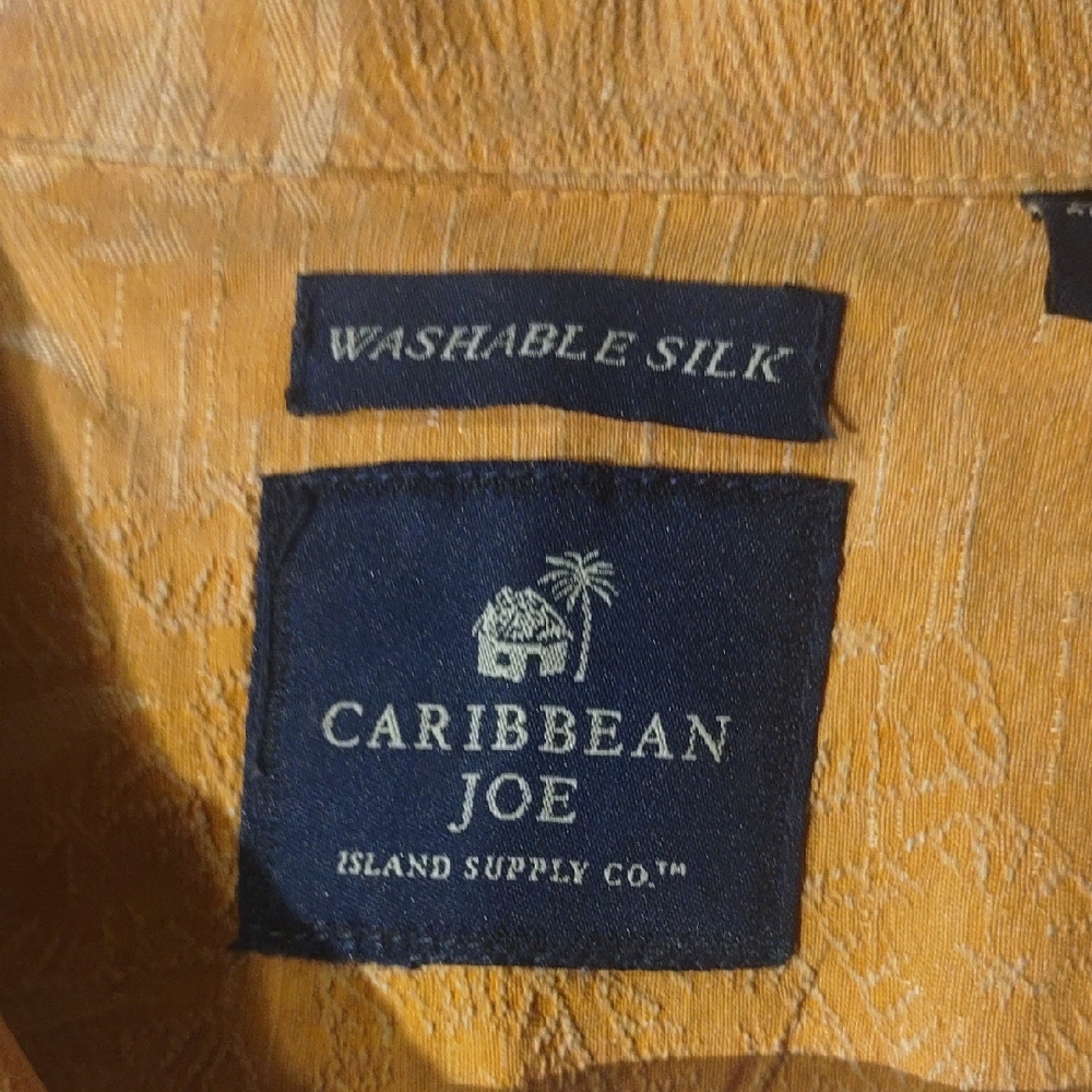 Caribbean Joe Silk Shirt Light Orange